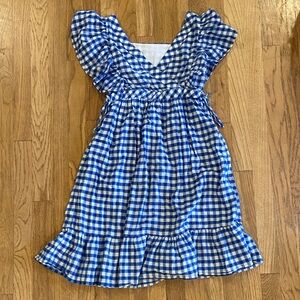 Blue and White Gingham Zara Kids Dress size 8
